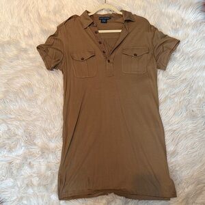 Polo Ralph Lauren Brown Button-Down Short dress